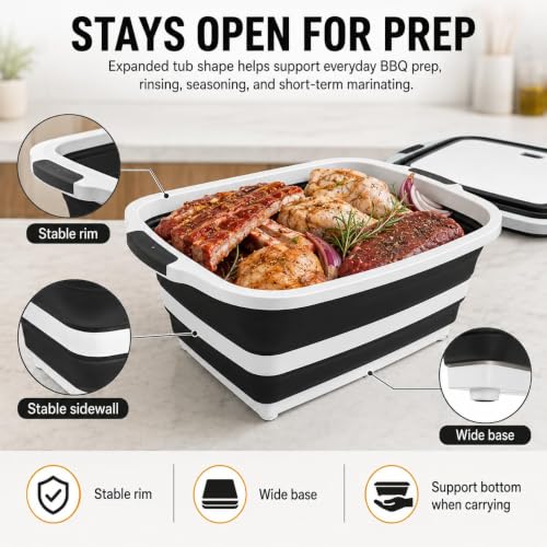BBQ Prep Tub 30L Black XX (7.95 Count)