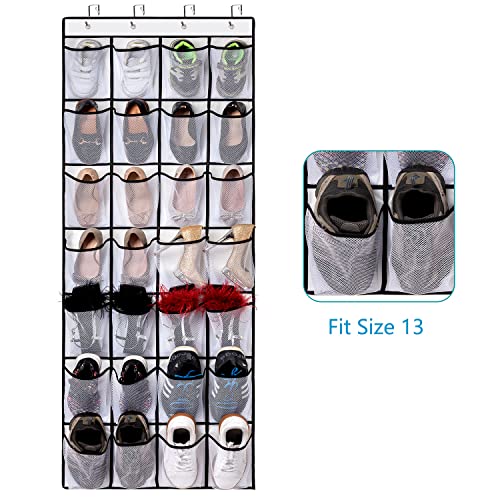 2 Pack 28 Pocket Over the Door Shoe Organizer (2 Count)