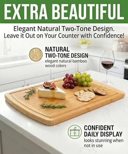 INDESTRUCTIBLE Bamboo Cutting Board