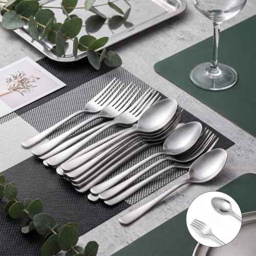 Forks and Spoons Silverware Set (72 Count)