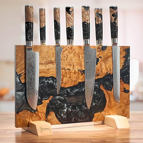 SENKEN "Black Tsunami" Extra Large Magnetic Knife Block