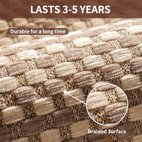 Kitchen Mat Kitchen Rugs Sets of 2 PCS Non Slip Brown 17"x30"+17"x59"