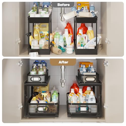 2 Pack 21IN Depth Under Sink Organizer With Next (2 Count)