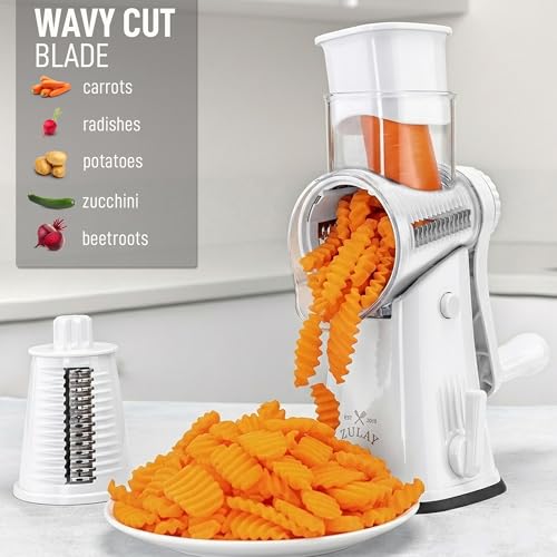 Rotary Cheese Grater 5 Blade Cheese Shredder