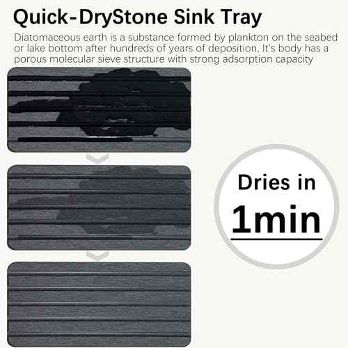 Set of 4 Water Absorbing Stone Tray (4 Count)