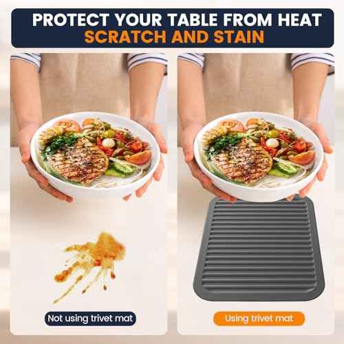 Silicone Trivet Mats 4 Heat Resistant Pot Holders Multipurpose Non