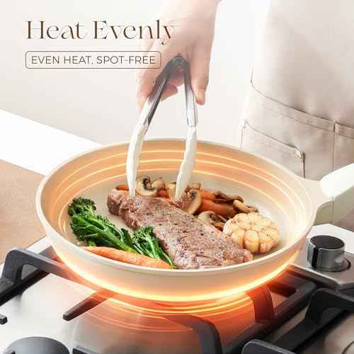 Nonstick Ceramic Frying Pan with Lid