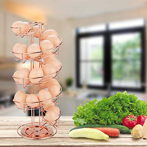Spiral Design Metal Egg Skelter Dispenser Rack