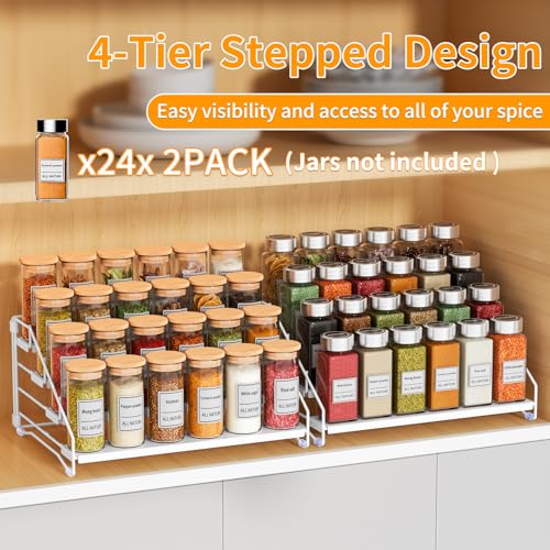 2 Pack Spice Rack Organizer for Cabinet