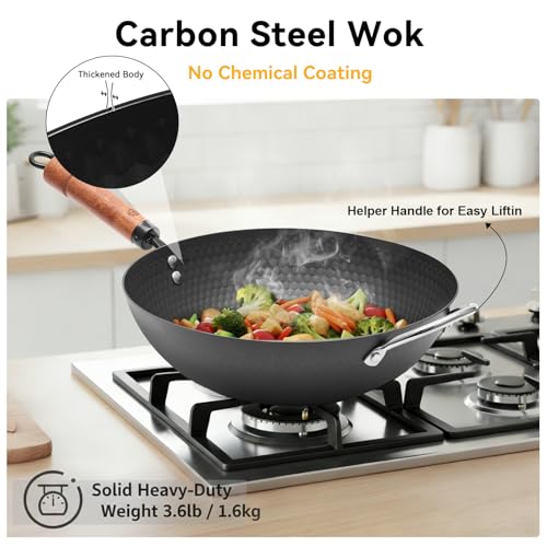Carbon Steel Wok with Lid