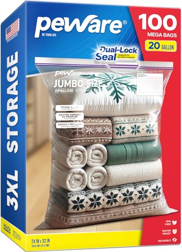20 Gallon Extra Large Storage Bags (100 Count)