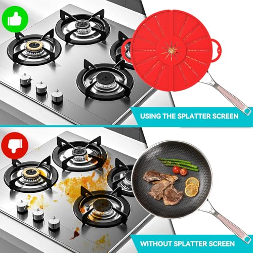 Foldable Silicone Splatter Screen for 10
