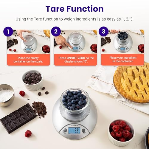 Food Kitchen Scale with Bowl