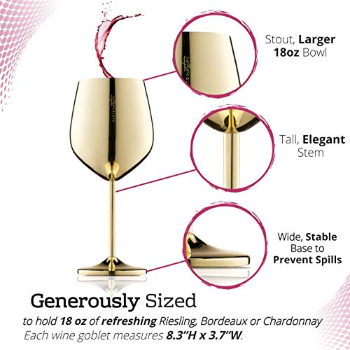 Stainless Steel Wine Glass (4 Count)