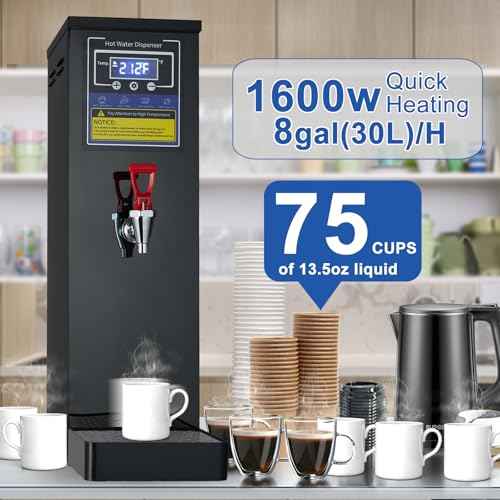 Hot Water Dispenser Commercial Water Boiler Countertop Hot Water Machine Stainless Steel Step