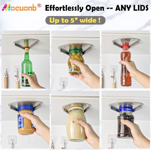 Under Cabinet Jar Opener for Seniors Lid Cap Opener for Weak Hands