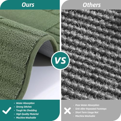Kitchen Rugs Non Slip Washable 2PCS