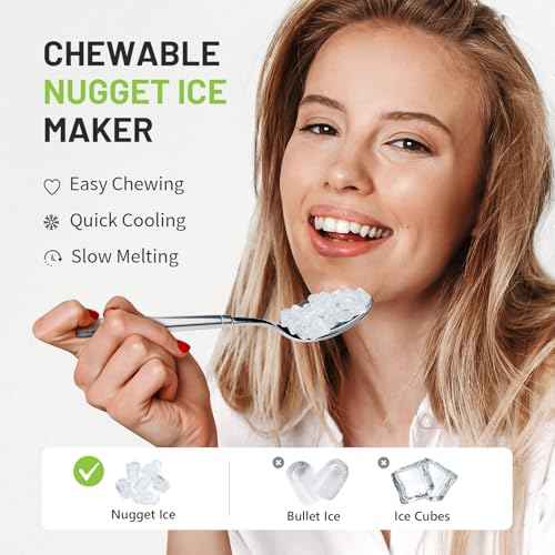 Nugget Countertop Ice Maker with Soft Chewable Ice 40Lbs
