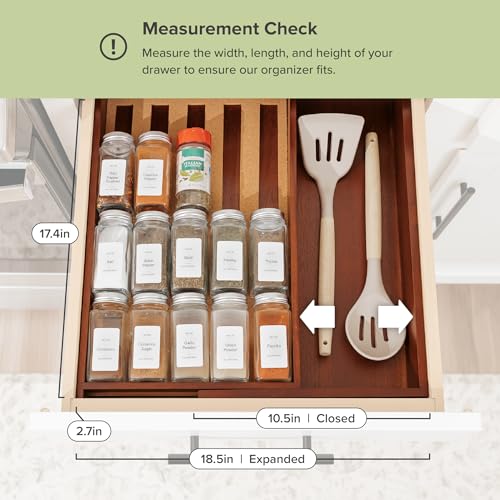Expandable Spice Drawer Organizer