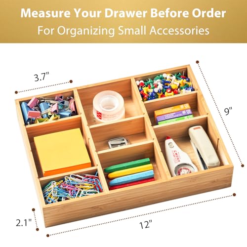 Bamboo Desk Drawer Organizer
