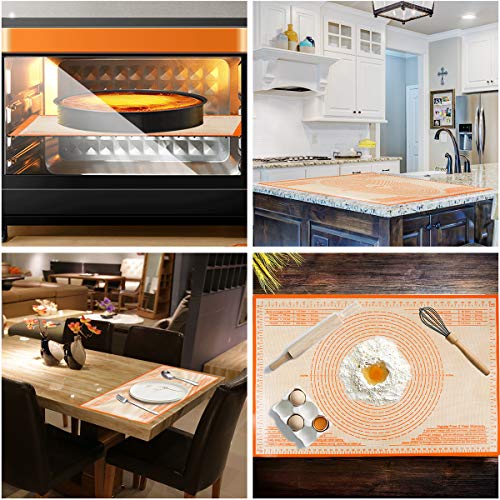 Silicone Pastry Mat 34X26 inch Baking Mat for Rolling Dough