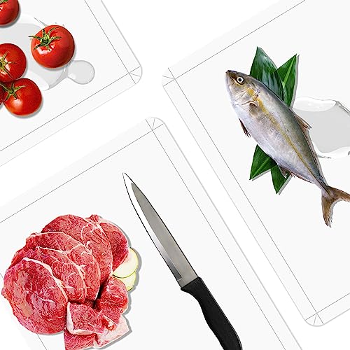 Flexible Plastic Cutting Boards Mats with Lip (3 Count)