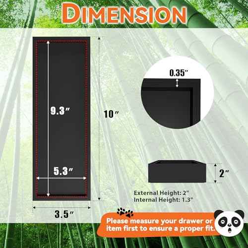 Bamboo Kitchen Drawer Organizer (2 Count)