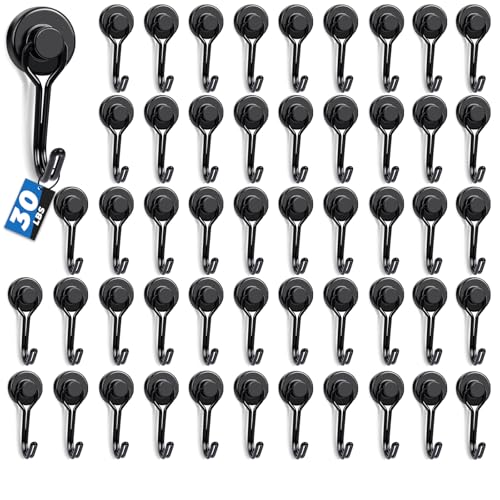 Swivel Swing Black Magnetic Hooks (50 Count)