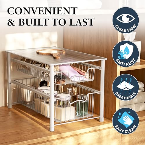 Stackable Sliding Basket Organizer Drawer