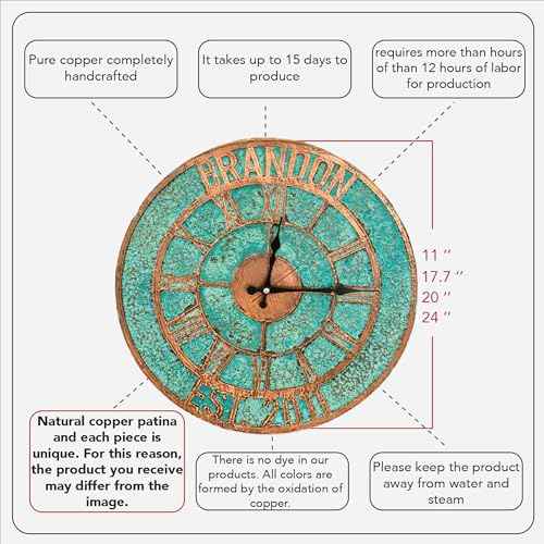 Handmade Copper Wall Clock Artisan Touch in Every Piece