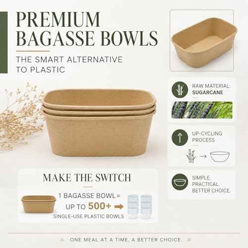 50 Pack 29 OZ Large Paper Bowls with Lids (50 Count)