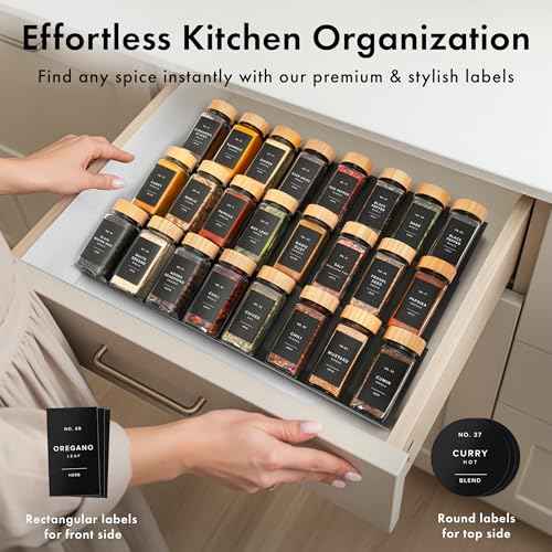 Glass Spice Jars with Label (36 Count)