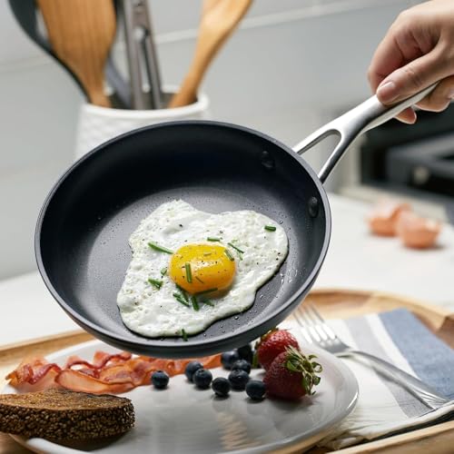 Hard Anodized Induction Nonstick Frying Pan Set With Lid