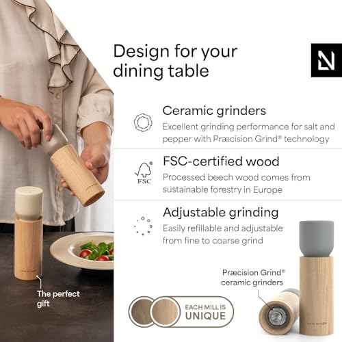 Wooden Salt and Pepper Grinder Set Manual