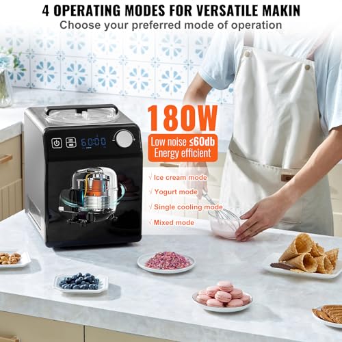 Upright Automatic Ice Cream Maker with Built