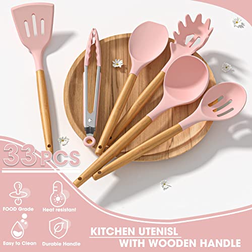 Silicone Kitchen Utensils Set (33 Count)