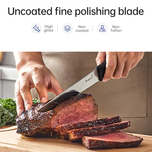 Knife Set 15 pieces High Carbon Stainless Steel Professional Kitchen Knife block set with Sharpener Black