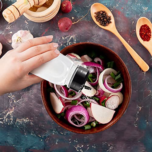 6 Pack 9.5 Oz Plastic Spice Jars with Black Cap (6 Count)
