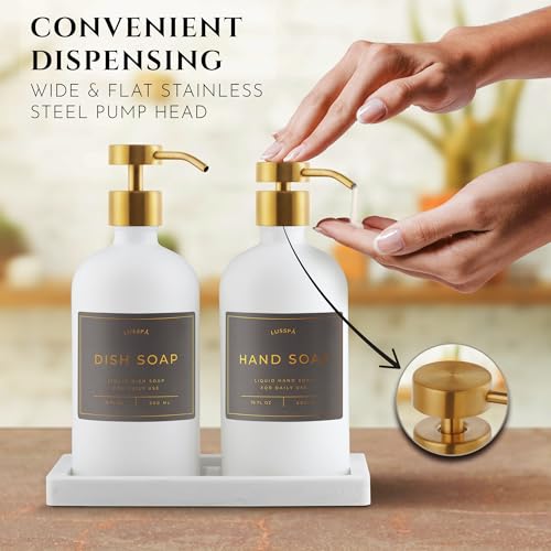 Glass Soap Dispenser Set of 2 (2 Count)