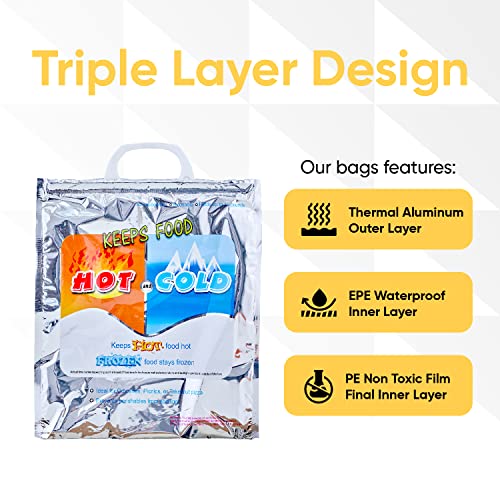 Hot and Cold Insulated Bags for Food Delivery