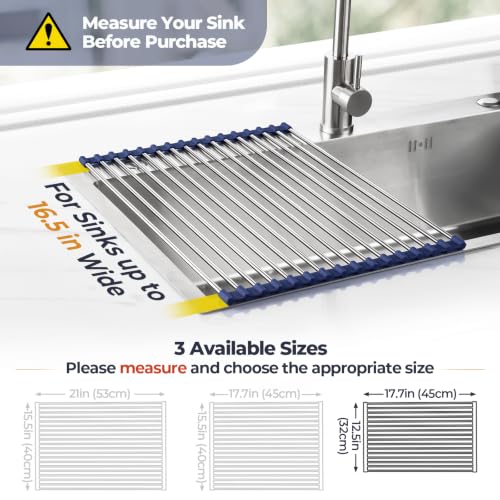 Roll Up Dish Drying Rack Over Sink