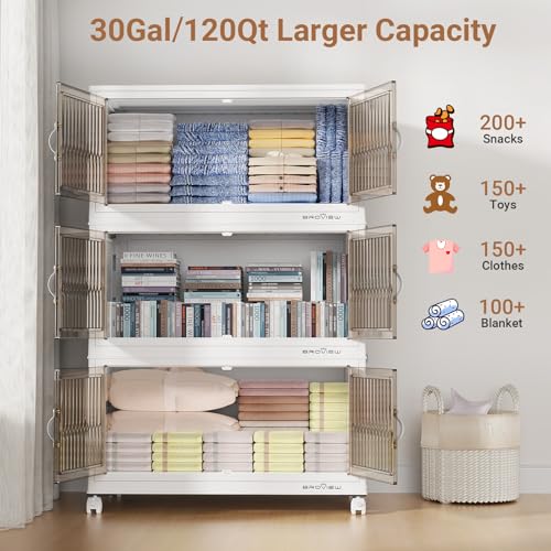 360Qt Stackable Storage Bins with Lid (3 Count)