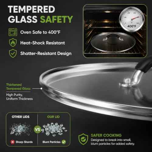 15 Inch Tempered Glass Lid for Lodge Skillets