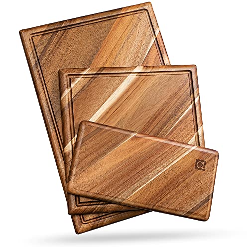 Chorus Acacia Wood Cutting Board Set with Juice Groove
