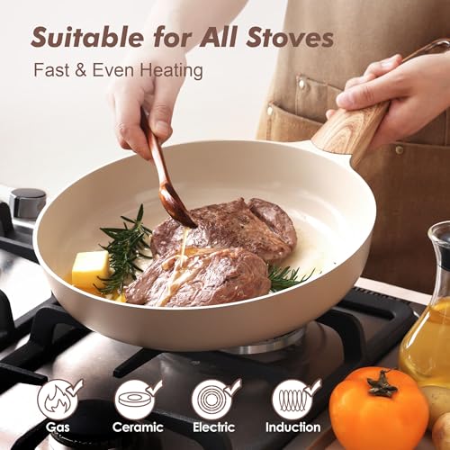 11inch Ceramic Nonstick Frying Pan Paella Pan