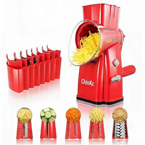 Upgrade Rotary Cheese Grater Shredder with Handle