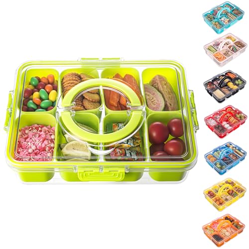 Divided Serving Tray with Lid and Handle