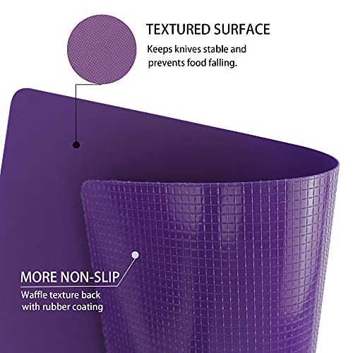 Flexible Plastic Cutting Boards for Kitchen Set of 3