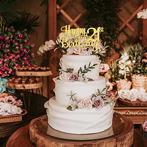 1 PCS Happy 21st Birthday Cake Topper
