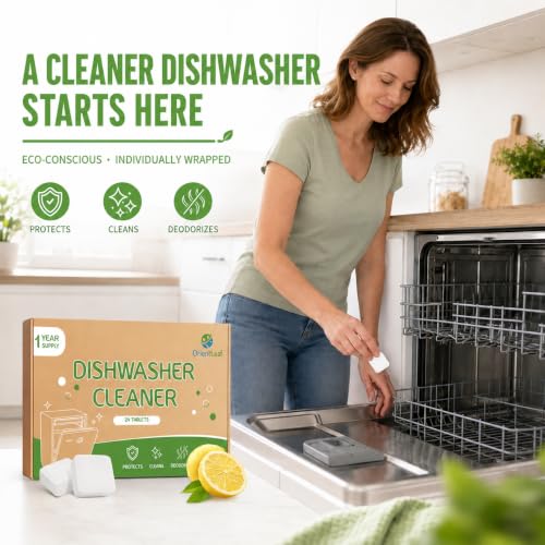 Dishwasher Cleaner Tablets and Deodorizer (24 Count)